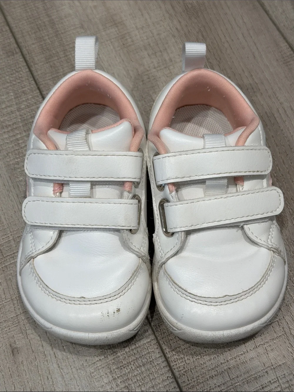 STQ KIDS Wide Toe Box Sneakers- White and Purple- US Toddler 8 Girls